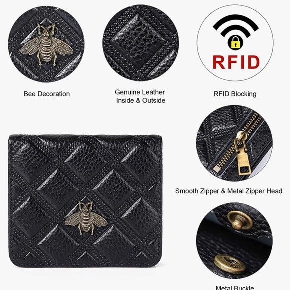 BNWT Women wallet black RFID blocking - Picture 2 of 3